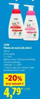 Lidl Cien Pianka do mycia dla dzieci oferta