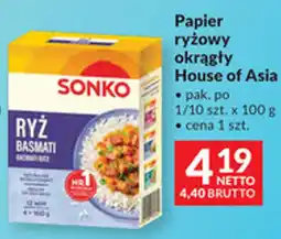 Makro Papier ryżowy okrągły House of Asia oferta