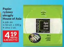 Makro Papier ryżowy okrągły House of Asia oferta