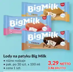 Makro Lody na patyku Big Milk oferta