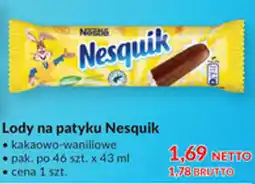 Makro Lody na patyku Nesquik oferta