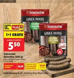 Biedronka Kaszanka Sokołów Grill House oferta