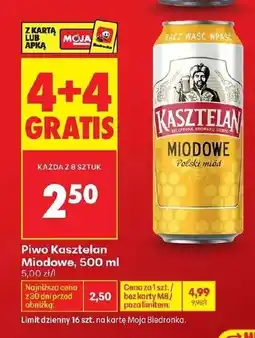 Biedronka Piwo Kasztelan oferta