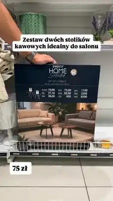 Pepco Zestaw stolików kawowych Pepco Home Selected oferta