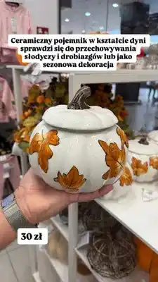 Pepco Ceramiczny pojemnik w kształcie dyni oferta
