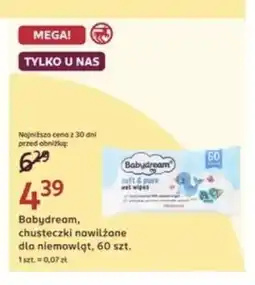 Rossmann Chusteczki nawilżane dla niemowląt Babydream oferta