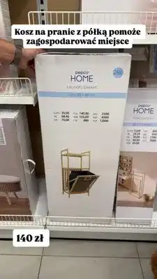 Pepco Kosz na pranie z półką Pepco Home oferta