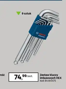 Leroy Merlin Zestaw kluczy imbusowych Bosch oferta