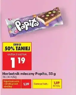 Biedronka Mleczny baton Papita oferta