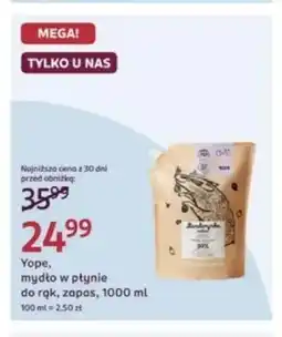 Rossmann Mydło w płynie do rąk zapas Yope oferta