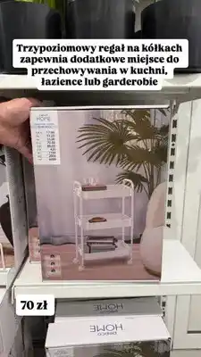 Pepco Trzypoziomowy regał na kółkach Pepco Home oferta
