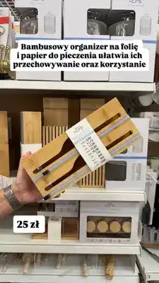 Pepco Bambusowy organizer na folię i papier do pieczenia Pepco Home oferta