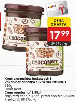 Market Point Krem z orzechów laskowych i kakao bez dodatku cukru CHOCO NOOT oferta
