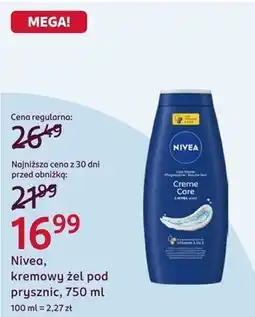Rossmann Nivea, kremowy żel pod prysznic oferta