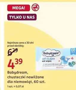 Rossmann Babydream, chusteczki nawilżane dla niemowląt, 60 szt oferta