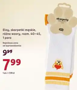 Rossmann Eloy, skarpetki męskie, różne wzory, rozm. 40-45, 1 para oferta