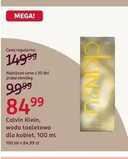 Rossmann Calvin Klein, woda toaletowa dla kobiet oferta