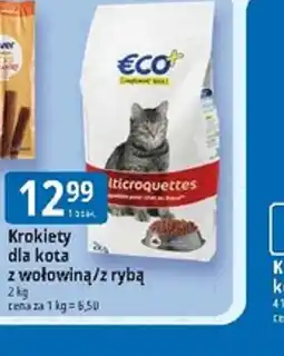 E.Leclerc Krokiety dla kota z wołowiną/z rybą oferta