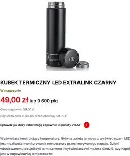 Orlen Kubek termiczny LED Extralink czarny oferta