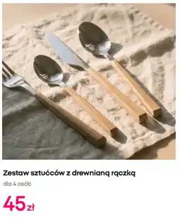 Pepco Zestaw sztućców z drewnianą rączką oferta