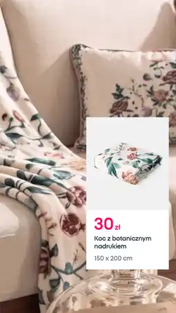 Pepco Koc z botanicznym nadrukiem 150 x 200 cm oferta