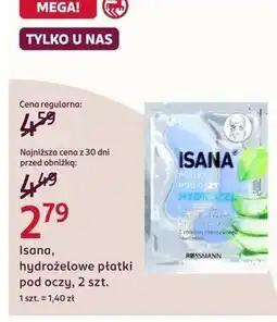 Rossmann Isana, hydrożelowe płatki pod oczy, 2 szt oferta