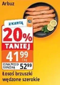 E.Leclerc łosoś brzuszki wędzone szerokie oferta