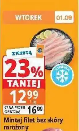 E.Leclerc Mintaj filet bez skóry mrozony oferta