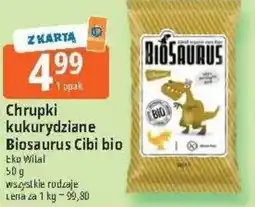 E.Leclerc Chrupki kukurydziane Biosaurus Cibi bio oferta