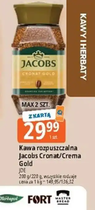 Kawa rozpuszczalna Jacobs Cronat/Crema Gold