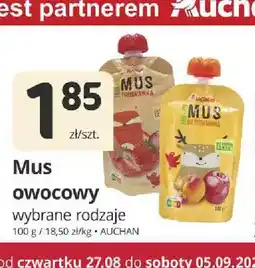 Marketvita Mus owocowy truskawka Auchan oferta