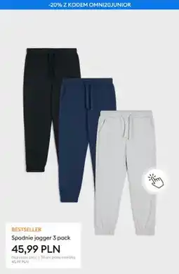 Sinsay Spodnie jogger 3-pak oferta