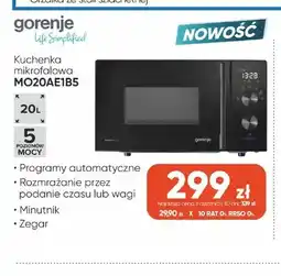 Max Elektro Kuchenka mikrofalowa Gorenje MO20AE1B5 oferta