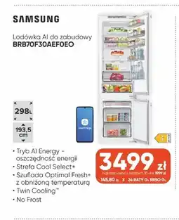 Max Elektro Lodówka Ai do zabudowy Samsung BRB70F30AEF0EO oferta