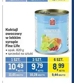 Makro Koktajl owocowy w lekkim syropie Fine Life oferta