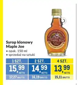 Makro Syrop klonowy Maple Joe oferta