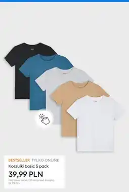 Sinsay Koszulki basic Sinsay 5-pak oferta