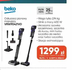 Max Elektro Odkurzacz pionowy mopujący Beko VRW90421VD oferta