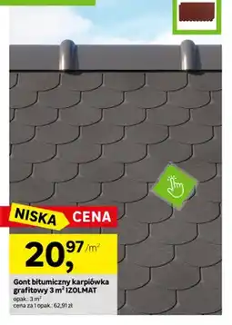 Leroy Merlin Gont bitumiczny karpiówka grafitowy 3 m² Izolmat oferta