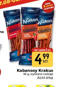 Społem Częstochowa Kabanosy Extra Cienkie drobiowo-wieprzowe Krakus oferta