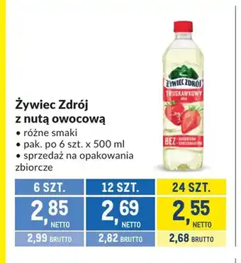 Makro Woda Żywiec Zdrój z nutą owocową oferta