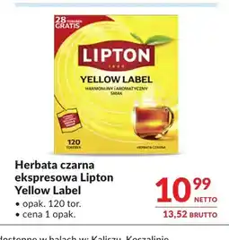 Makro Herbata czarna ekspresowa Lipton Yellow Label oferta
