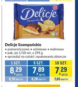 Makro Biszkopty Delicje Szampańskie pomarańczowe oferta