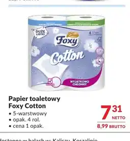 Makro Papier toaletowy Foxy Cotton 5-warstwowy 4-pak oferta