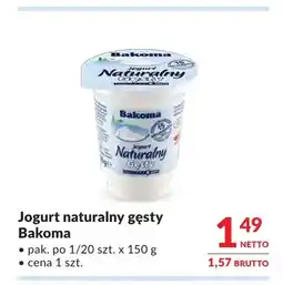 Makro Jogurt naturalny gęsty Bakoma oferta