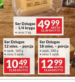 Makro Ser Dziugas 12 mies. porcja oferta