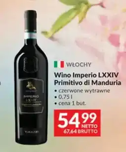 Makro Wino czerwone Imperio LXXIV Primitivo di Manduria wytrawne oferta