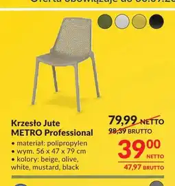 Makro Krzesło Jute Metro Professional oferta