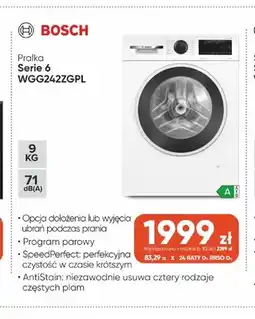 Max Elektro Pralka Bosch Serie 6 WGG242ZGPL oferta