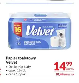 Makro Papier toaletowy Velvet Delikatnie biały 16-pak oferta
